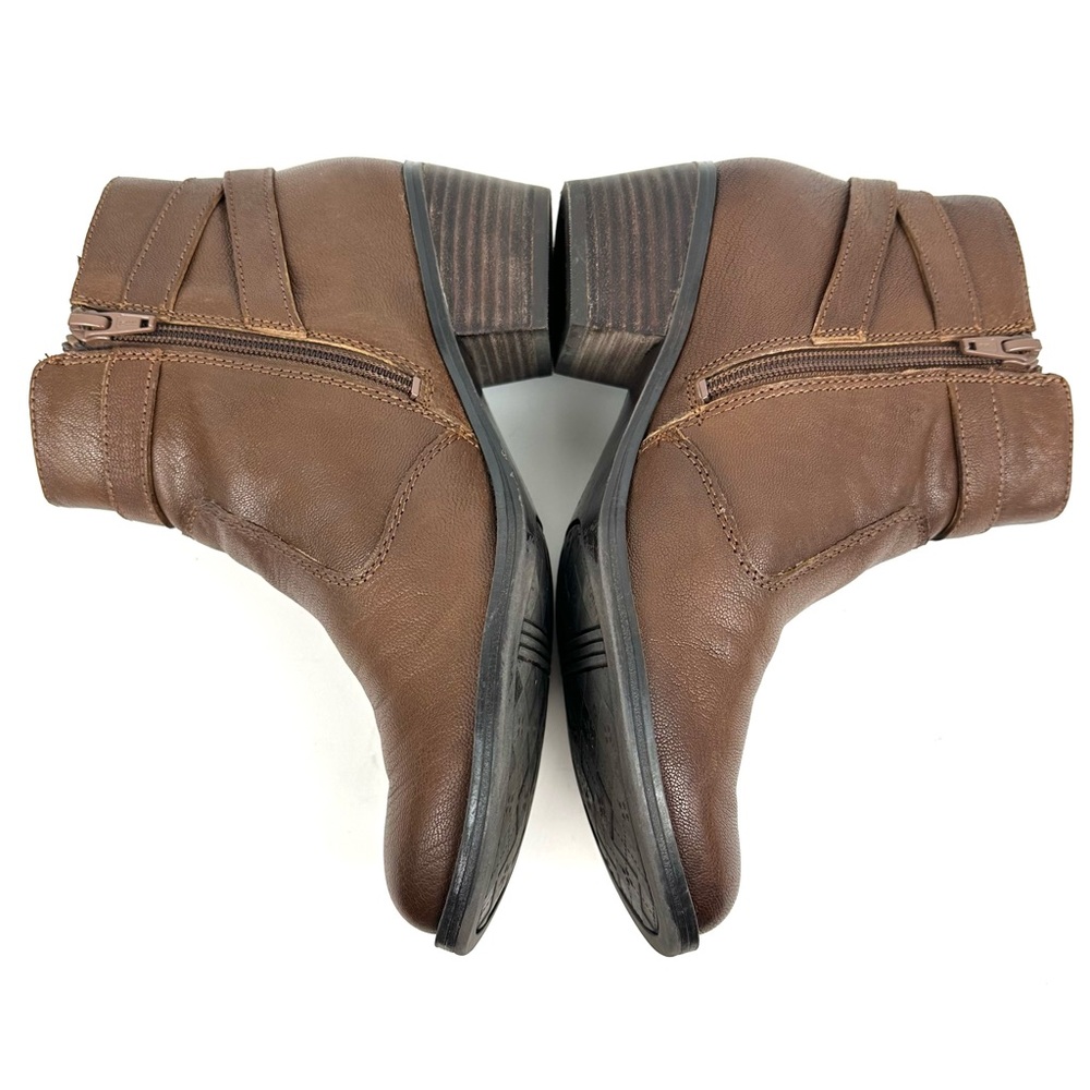 Naturalizer Zakira Leather Ankle Bootie Brown Size 7.5M - Picture 5 of 13